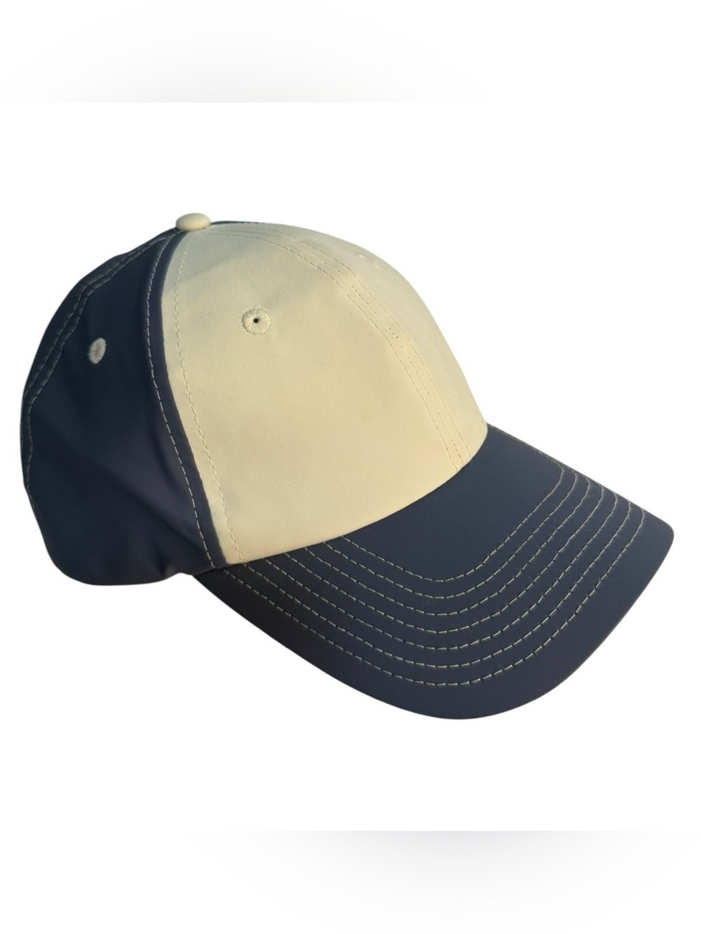 RAINS R2 Water Repellent Baseball Cap Blue Cream Adjustable Minimalist Hat